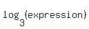 log%283%2C%28expression%29%29%29