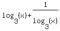 log%283%2C%28x%29%29%2B1%2Flog%283%2C%28x%29%29