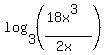 log%283%2C+%28%2818x%5E3%29%2F%282x%29%29%29