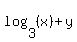 log%283%2C+%28x%29%29+%2B+y