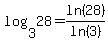 log%283%2C28%29+=+ln%2828%29%2Fln%283%29