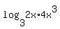 log%283%2C2x%2A4x%5E3%29