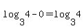 log%283%2C4%29+-+0+=+log%283%2C4%29