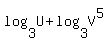 log%283%2CU%29+%2B+log%283%2CV%5E5%29