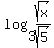log%283%2Csqrt%28x%29%2Fsqrt%285%29%29