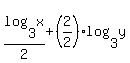 log%283%2Cx%29%2F2%2B%282%2F2%29log%283%2Cy%29
