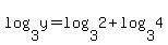 log%283%2Cy%29+=+log%283%2C2%29+%2B+log%283%2C4%29