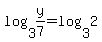 log%283%2Cy%2F7%29+=+log%283%2C2%29