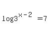 log%283%5E%28x-2%29%29+=+7