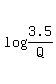 log%283.5%2FQ%29