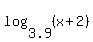 log%283.9%2C%28x%2B2%29%29