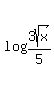 log%283sqrt%28x%29%2F5%29