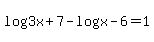 log%283x%2B7%29-log%28x-6%29=1