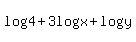 log%284%29%2B3log%28x%29+%2Blog%28y%29