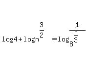 log%284%29%2Blog%28n%5E%283%2F2%29%29=log%281%2F8%5E%281%2F3+%29%29