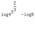 log%284%29%5E3%5E%282%2F3%29-log%288%29