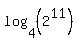 log%284%2C%282%5E11%29%29