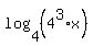 log%284%2C%284%5E3%2Ax%29%29