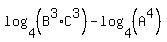log%284%2C%28B%5E3%2AC%5E3%29%29-log%284%2C%28A%5E4%29%29