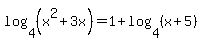 log%284%2C%28x%5E2%2B3x%29%29=1%2Blog%284%2C%28x%2B5%29%29