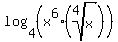 log%284%2C%28x%5E6%28root%284%2Cx%29%29%29%29