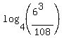 log%284%2C+%28%286%5E3%29%2F108%29%29