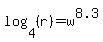 log%284%2C+%28r%29%29+=+w%5E8.3