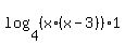 log%284%2C+%28x%2A%28x-3%29%29%29++1
