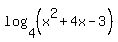 log%284%2C+%28x%5E2%2B4x-3%29%29