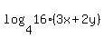 log%284%2C+16%283x%2B2y%29%29