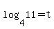 log%284%2C11%29+=+t