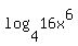 log%284%2C16x%5E6%29