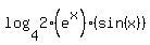 log%284%2C2%28e%5Ex%29%28sin%28x%29%29%29