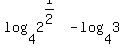 log%284%2C2%5E%281%2F2%29%29-log%284%2C3%29