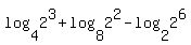 log%284%2C2%5E3%29%2Blog%288%2C2%5E2%29-log%282%2C2%5E6%29