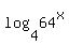 log%284%2C64%5Ex%29