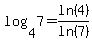 log%284%2C7%29+=+ln%284%29%2Fln%287%29