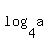 log%284%2Ca%29
