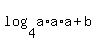 log%284%2Ca%2Aa%2Aa+%2B+b%29