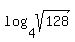log%284%2Csqrt%28128%29%29