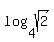 log%284%2Csqrt%282%29%29