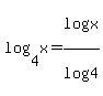 log%284%2Cx%29+=+log%28x%29%2Flog%284%29