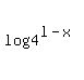 log%284%5E%28l-x%29%29
