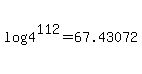 log%284%5E112%29+=+67.43072