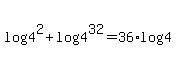 log%284%5E2%29%2Blog%284%5E32%29=36%2Alog%284%29
