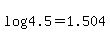 log%284.5%29=1.504