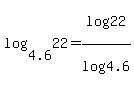 log%284.6%2C22%29+=+log%2822%29%2Flog%284.6%29