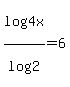 log%284x%29%2Flog%282%29=6