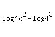 log%284x%5E2%29+-log%284%5E3%29