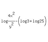 log%284x%5E2%2Fy%5E2%29-%28log%283%29%2B+log%2825%29%29